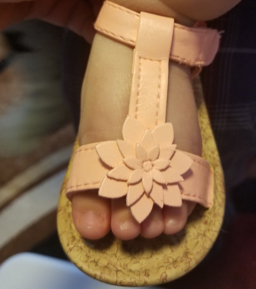 3 pair of size 3 Carter's "crib" sandals